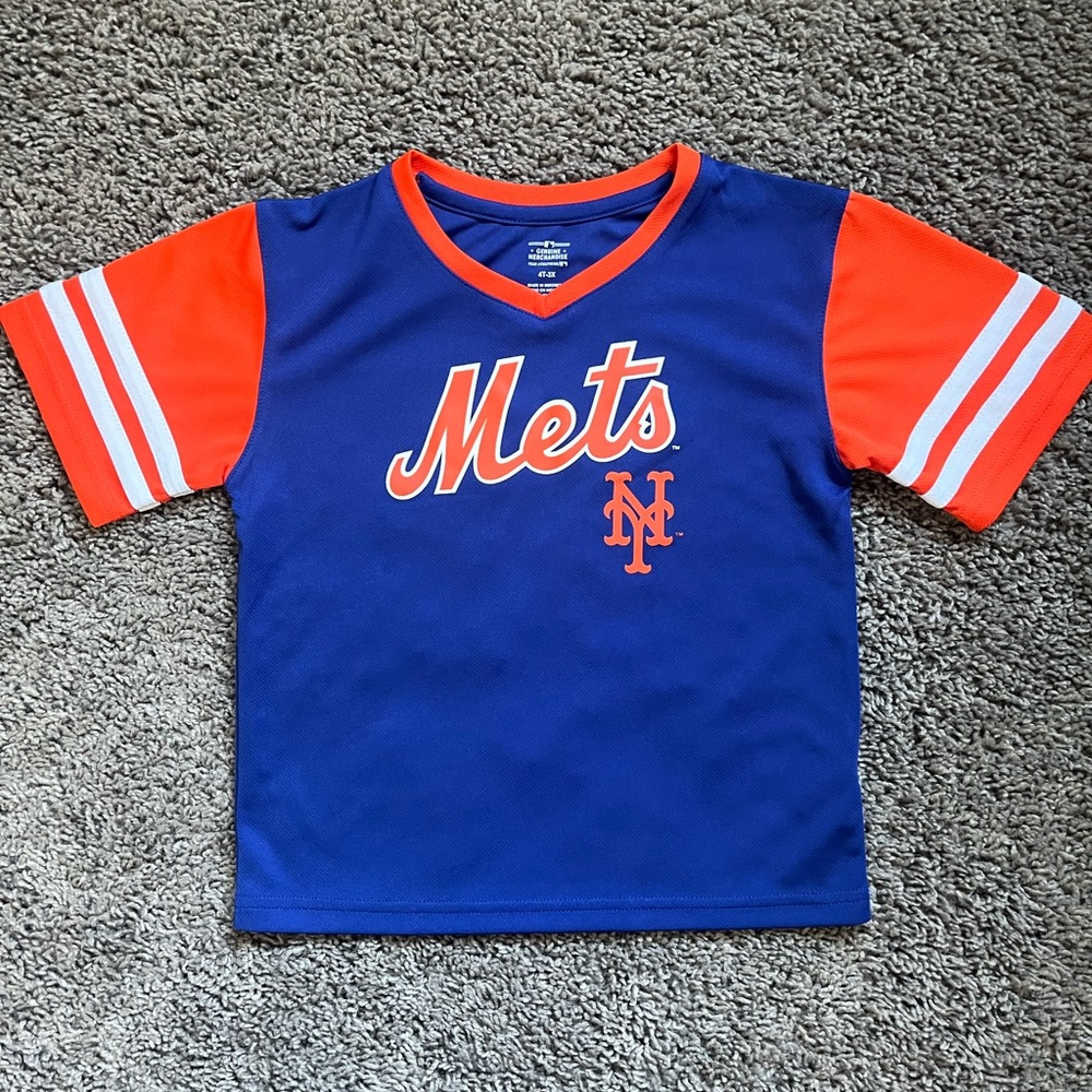 **2 available** MLB NY Mets Kids Jersey Tshirt 4T twins
